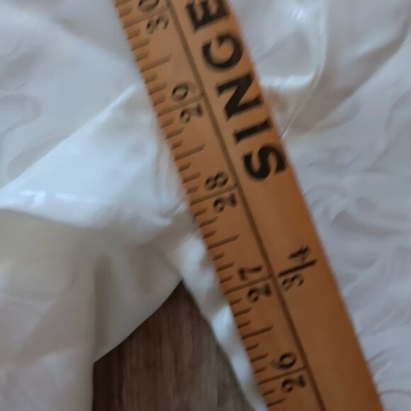 VTG Mervyns Pajama Set Floral Ivory Lace Satin Women XL Cottage Fairy Sleepwear - Picture 9 of 16